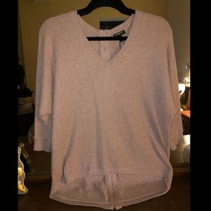 Oversized sparkly sweater with zipper